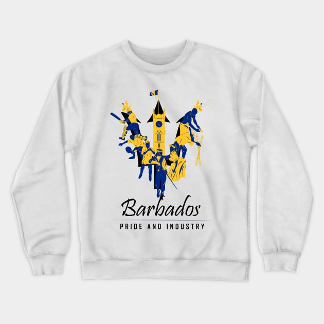 Barbados | Pride and Industry Crewneck Sweatshirt by armaguard